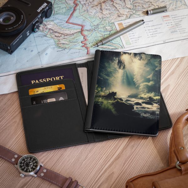 a passport wallet on a table