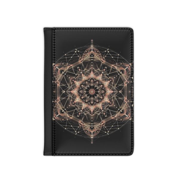 passport cover with a sacred geometry design